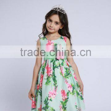 Baby Girl Summer Cotton Frocks Design Clothing Cotton Printed Dress for Kids photo-5