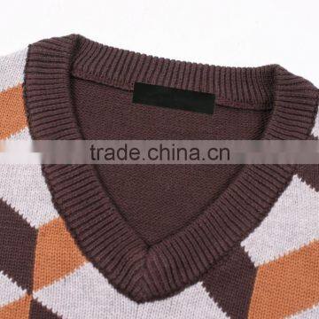 Cotton Knitting Men's Sleeveless Sweater Vest Patterns photo-3