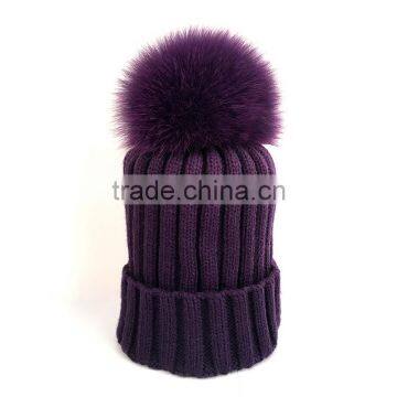 Myfur Winter High Quality Warm Wholesale Knitted Hats for Woman