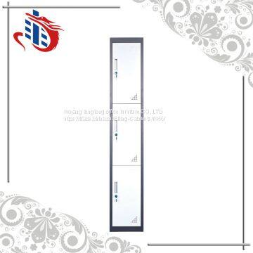 mini steel single 3 door locker cabinet