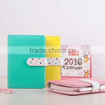 Creative Planner Custom Personal Diary Planner With Metal Buckle Emboss Logo PU Leather Notebook photo-2