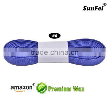 Recycle Waxed Flat Cotton Leather Accessories for All Court-Cross Shoes - All Size - 7-10mm Width - Accept Custom - Brown photo-3