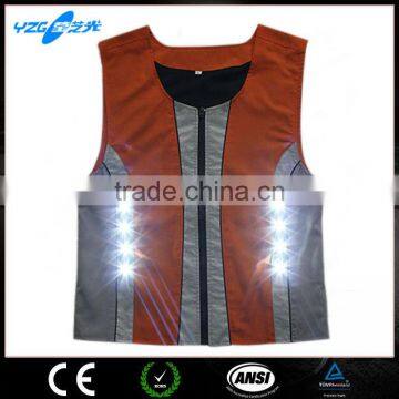 High Visibility led light reflective safety workwear