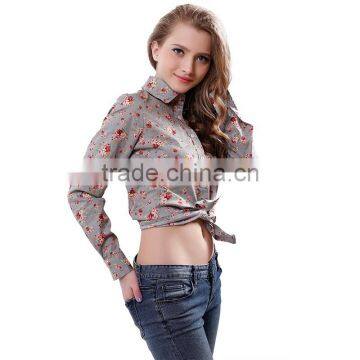 Hot Sale High Quality Fancy Floral Soft Casual Shirt for Women photo-2