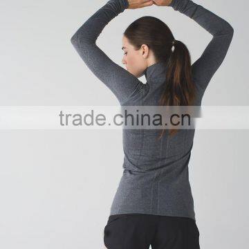 Wholesale Brushed Cotton Fabric Sweatshirts Blank Half Zip Women Sweatshirt photo-5