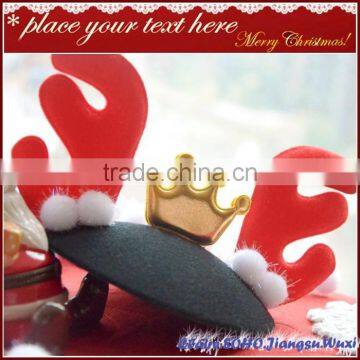 2014 Wholesale Christmas Reindeer Felt Mini Top Hat for Girls
