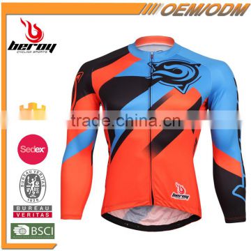 BEROY Custom Made Bike Clothing, Long Sleeve Cycling Jersey Tops Cycling Club Team Cycling Shirt