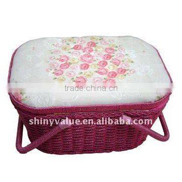 Beautiful Flower Pattern Sewing Basket Manufacturer photo-4