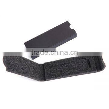 Paper Jewelry Gift Boxes Rectangle Black 17cm(6 6/8") x 6cm(2 3/8") , 1 Piece