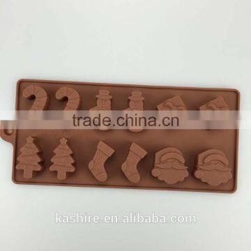 Wholesale High Quantity Eco-friendly Santa Claus Shape Silicone Chocolate Mould,soap Mold,diy Cake Mould photo-3