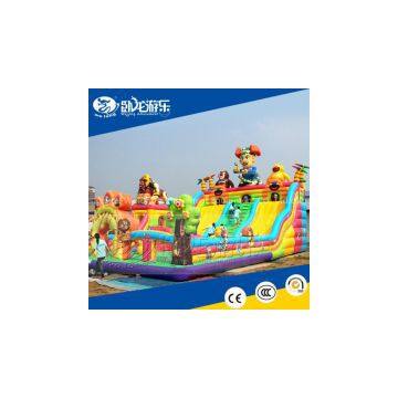 new design custom cartoon inflatable slide