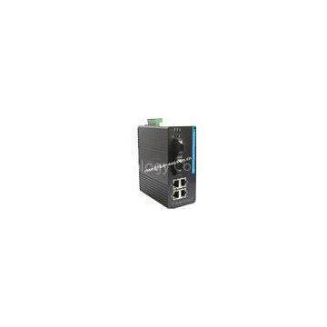 Gigabit Industrial Fiber Media Converter F / H duplex, 4 RJ45 To 2 Fiber Port