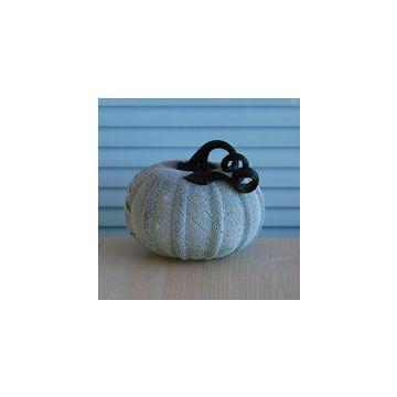 2015 New Arrival Wholesale Hand-blown Frost Green Glass Pumpkin for Halloween Decoration