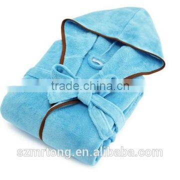 customized quality solid color coral velvet bathrobe