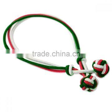 Elastic Strings Bracelets with Balls Handmade Knots Simple Flexible Stretch Bracelets Flag Colors Elastic Band Bracelet Jewelry