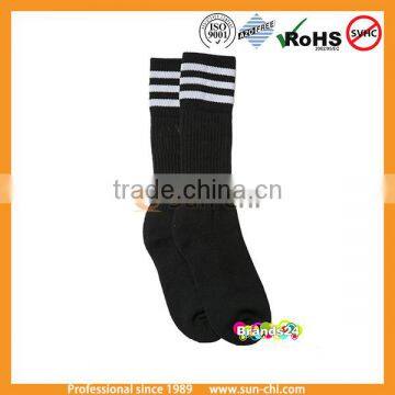 2015 new design colorful black white checkered tv crew socks