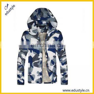 Wholesale Custom Mens Zipper Camo Hoodie