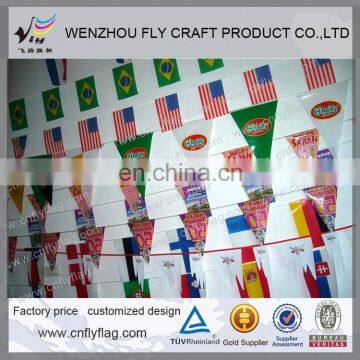 Colorful plastic bunting flag and banner