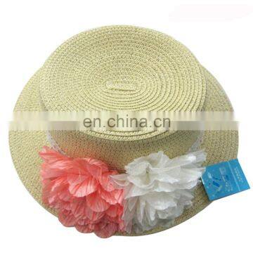 Fashion Summer Beach Flower Decoration Paper Hat