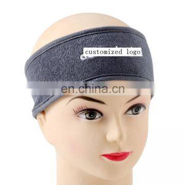 Women absorbable terry cotton Spa Headband custom logo spa headband