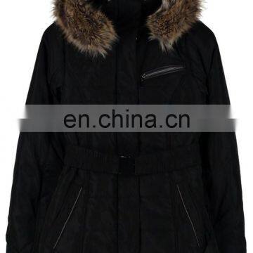 2016 Winter lady's fashion fur collar cotton overcoat