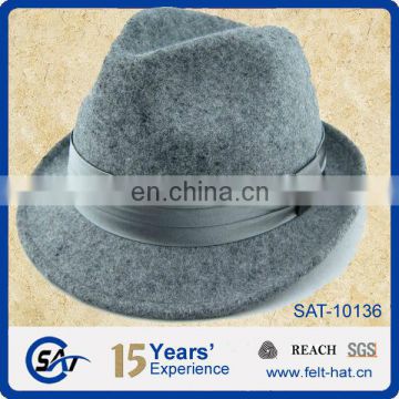 fedora hat with feather made 100% wool felt, fedora hat wholesale, cheap fedora hat