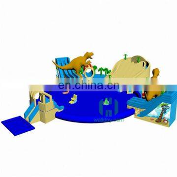 Summer Outdoor Giant dinosaurThemed water park for kids,water Park for Children,inflatable pool water park