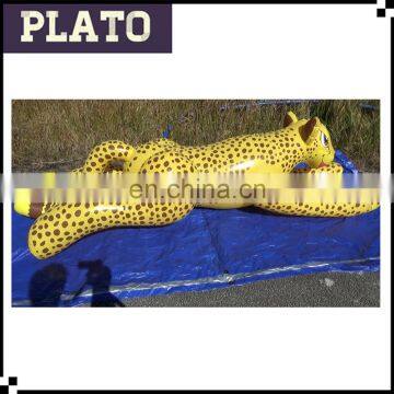 Outdoor promotional inflatable leopard animal model water toys for sale