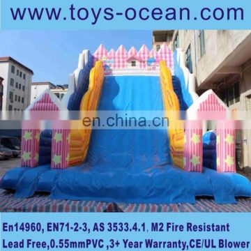 2016 new design giant inflatable princess slide for kids party sale