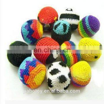 Knitting juggling balls with soccerball Volleyball Footballs - Hacky Sacks stuffed knit crochet hand made plush toy