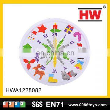 Hot sale Christmas gift educational toys wall clock decor for kids