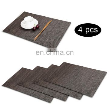 2017 Hot Selling 30*45cm Waterproof Fast Dry Placemat Heat-resisting Table Mat PVC Eat Mat 4Pcs