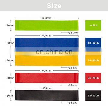 Body Workout Fitness Equipment Latex Mini Rubber Flat Strength Band Resistance Band