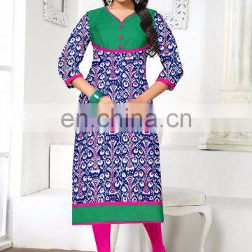 New traditional printed cotton kurits for girls / new neckdesign pattern kurtis