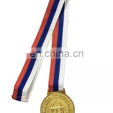 gold award metal graduation medal with ribbon