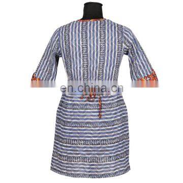 FITTED BELT KURTIS ELBOW LENGTH SLEEVE