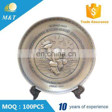 High quality custom internatinal sports game metal souvenir plate