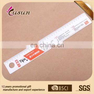 High Quality 30cm clear transparent office stationery scale PVC plastic ruler