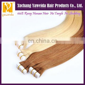 High quality highlight tape hair extensions remy hair light color color