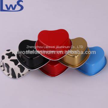 4oz Heart Shape Disposable Aluminum Foil Cups 100ml for Muffin Cupcake Baking Bake Utility Ramekin Cup photo-2