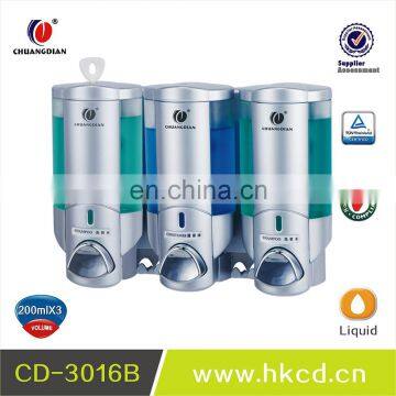 200*3ml Wall Mounted Hotel Three Chamber Shower Soap ContainerCD-3016C photo-3