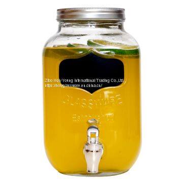 4L YORKSHIRE GLASS BEVERAGE DISPENSER WITH CHALKBOARD
