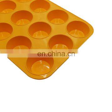 Silicone Cake 12-hole Round Muffin Plate DIY Egg Tart Six-hole Cake Flat Bottom Baking Plate Mould photo-6