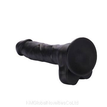 Strap-on Silicone Dildo Simple Silicone Dildo Without BallsSex Adjustable Harness Black Gold Dildo photo-3