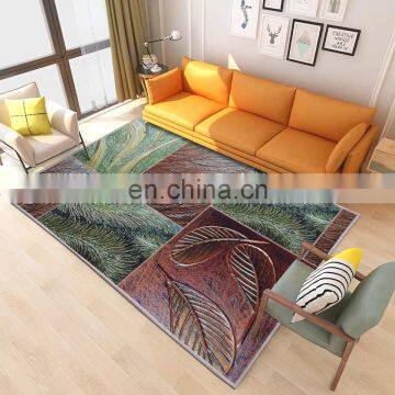 Drop shipping household custom modern digital  polyester 3d floral printed mat carpet