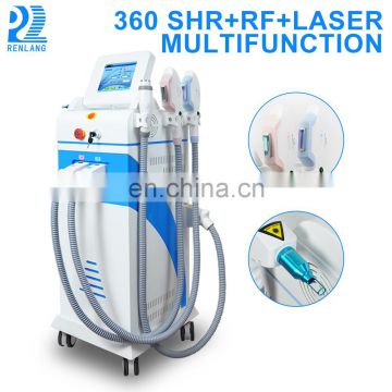 2018 hot selling 4 in 1 aesthetic equipment with IPL+RF+elight+nd yag laser machine