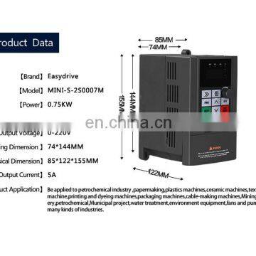 Competitive Price MINI-S Vsd/vfd Frequency Inverter 0.75 Speed Controller photo-3