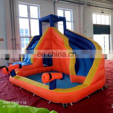 Oxford Fabric Inflatable Water Slide and Bouncer Bounce House Gun Water Slide with Air Blower for Kids Party