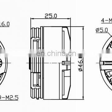 E4108 22.2v Mini DSLR Camera 6 Cloud Platform Monitor Brushless dc Motor for Cloud Platform and Camera