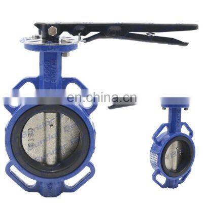 Bundor DN100 PN16 Ductile Iron Rubber Seat Ring Butterfly Valve